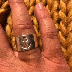 Rustic cuff adjustable ring